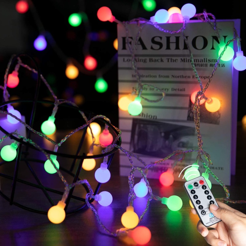 33FT 100LED Globe Ball String Lights