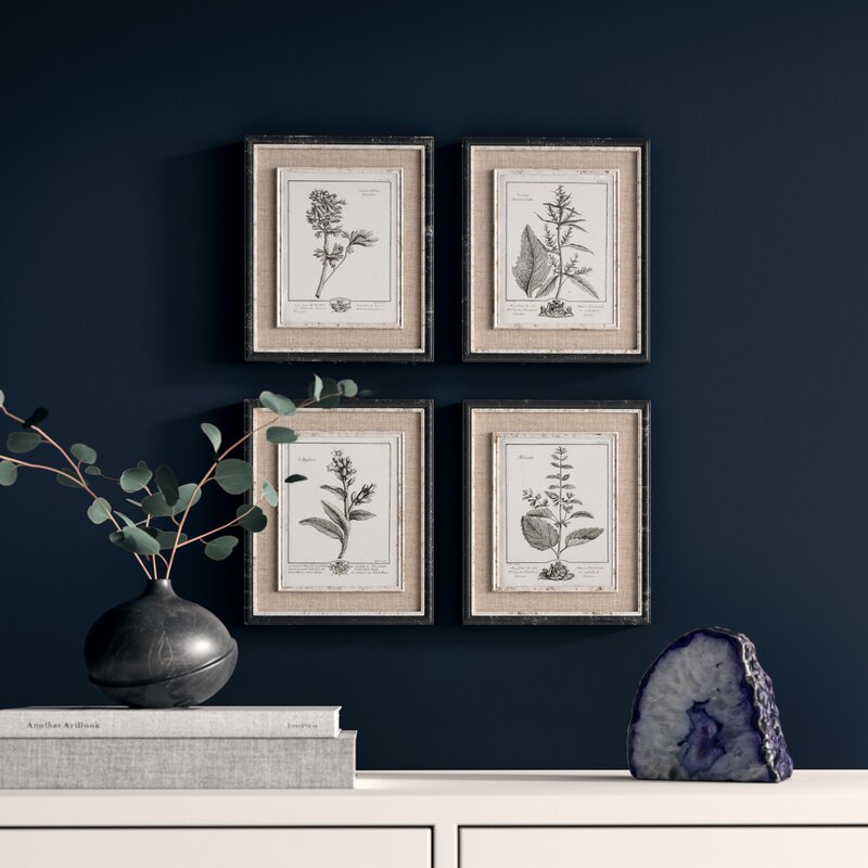 4 Piece Picture Frame Print Set on Paper