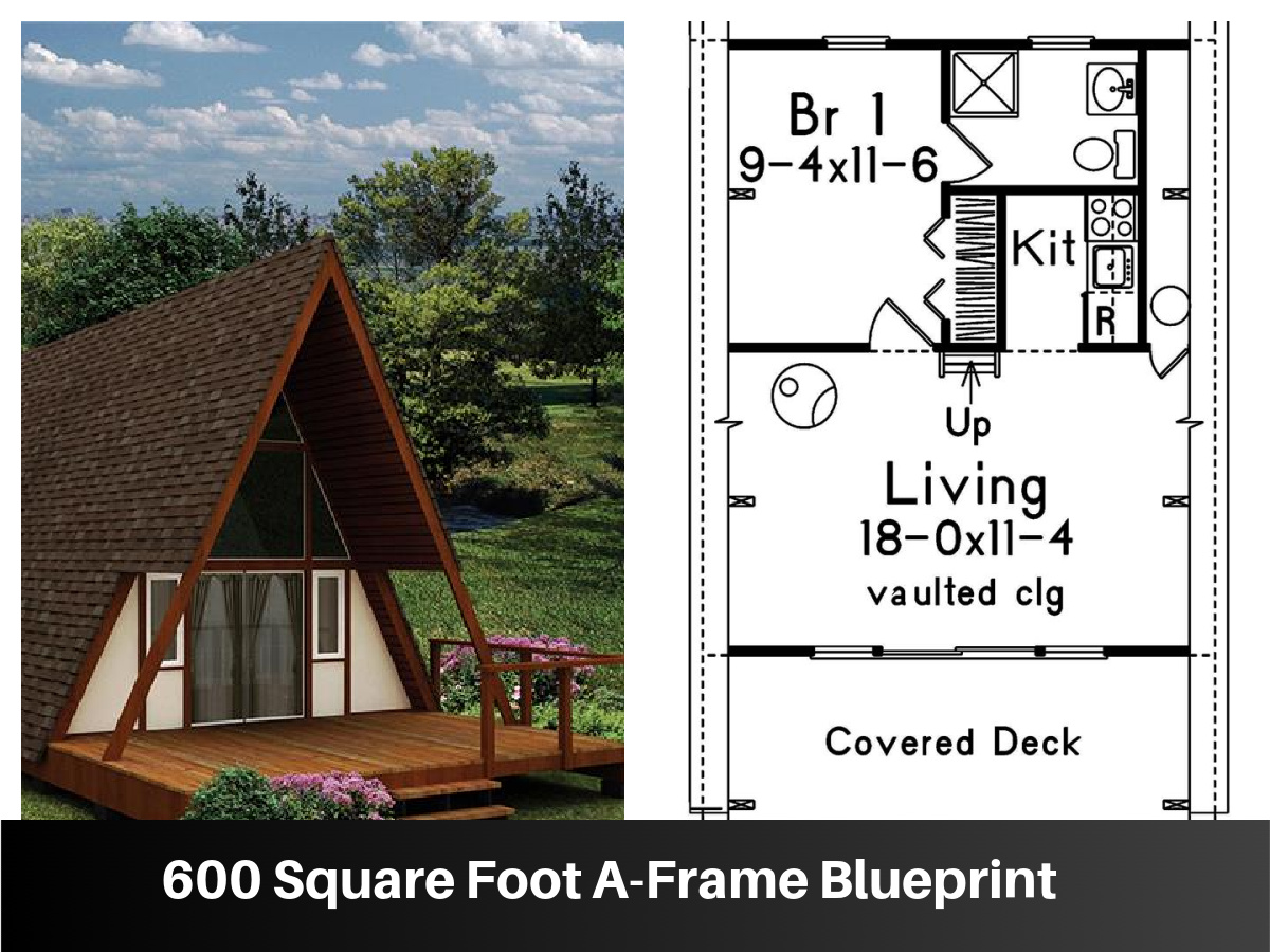 600 Square Foot A Frame Blueprint