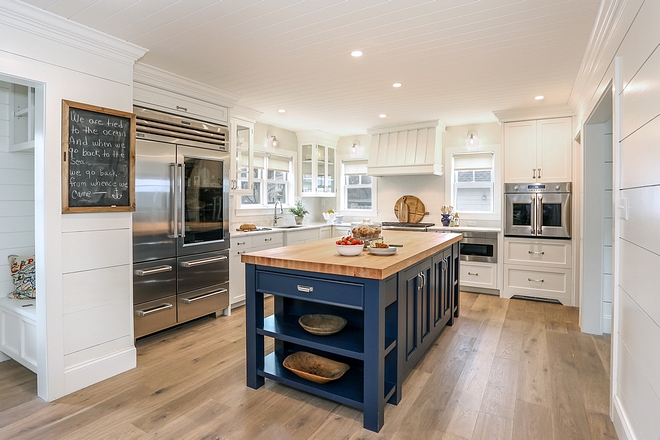 A Blue Kitchen Island