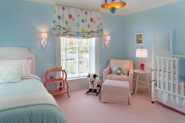 A Blue and Pink Nursery