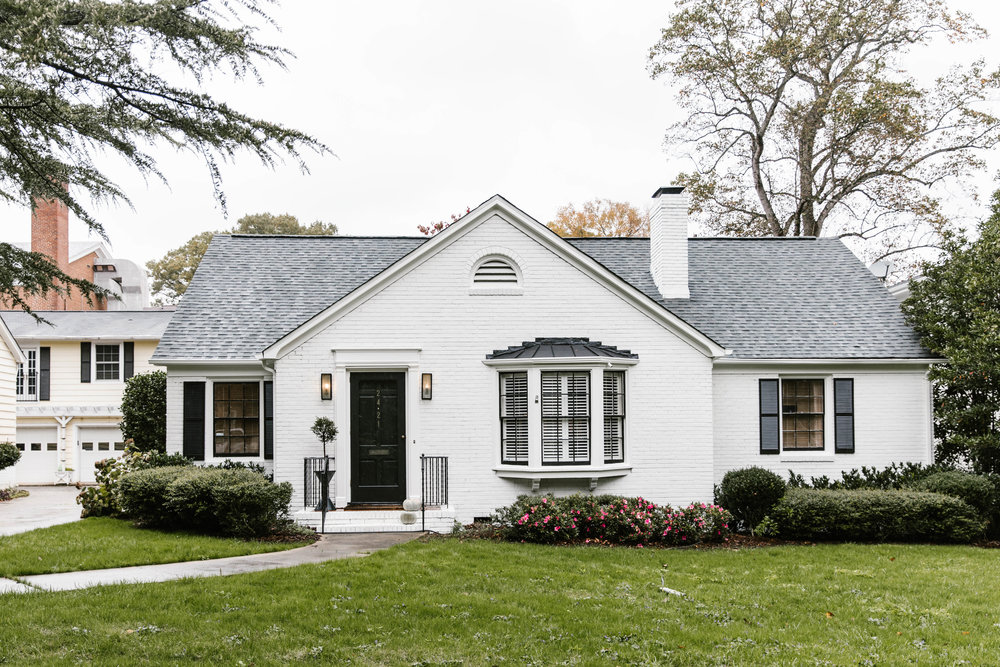 A Bright White House bold colors home exterior