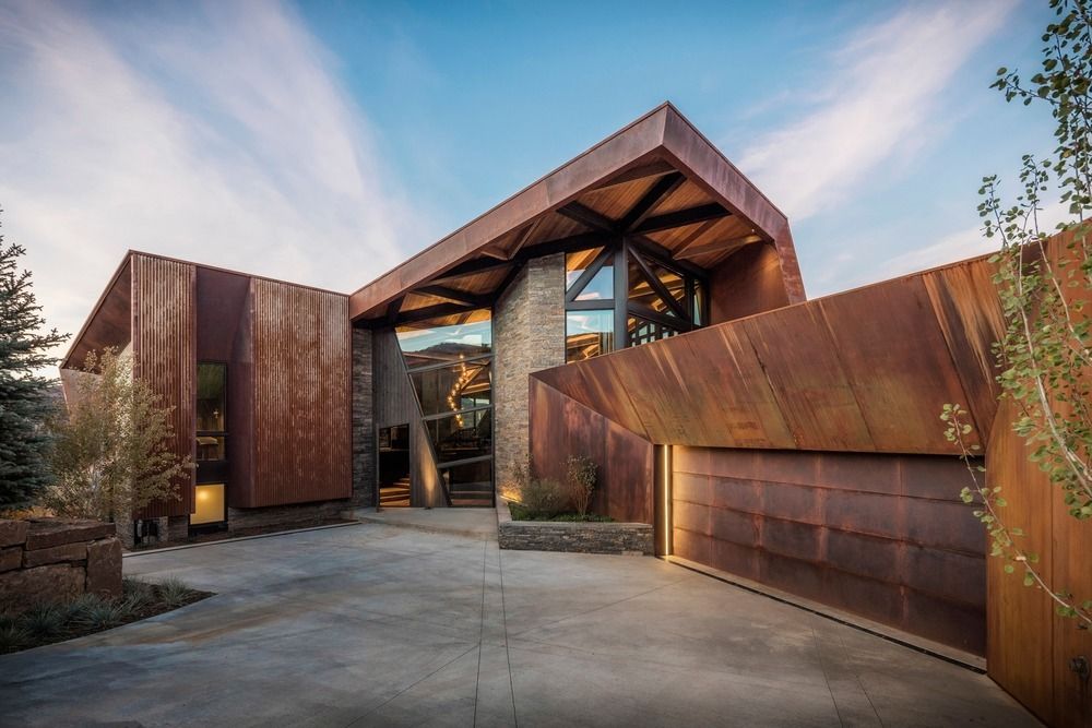 A corten steel house in Colorado
