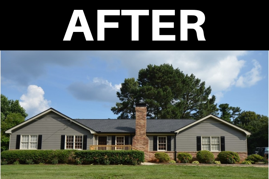 A Fresh Coat of Paint Updates this Ranch Home - after