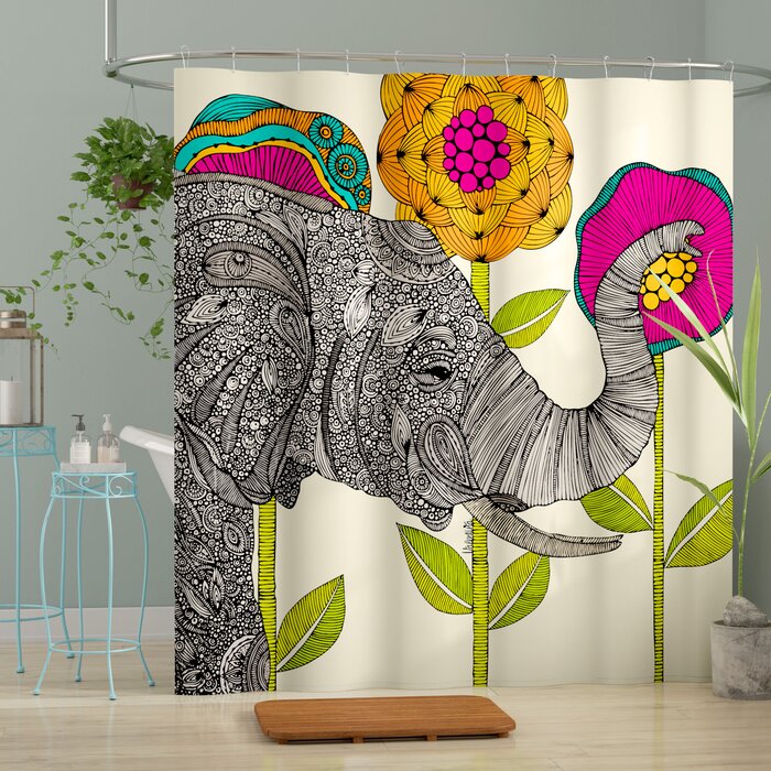 shower curtain A Funky Elephant Shower Curtain