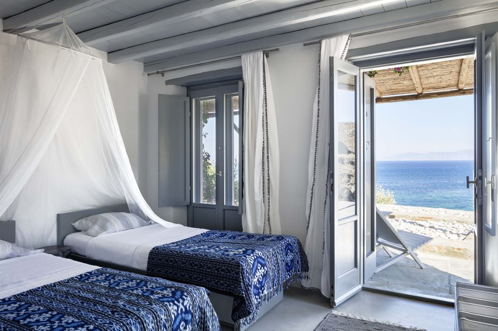 A Greek Island Inspired Bedroom