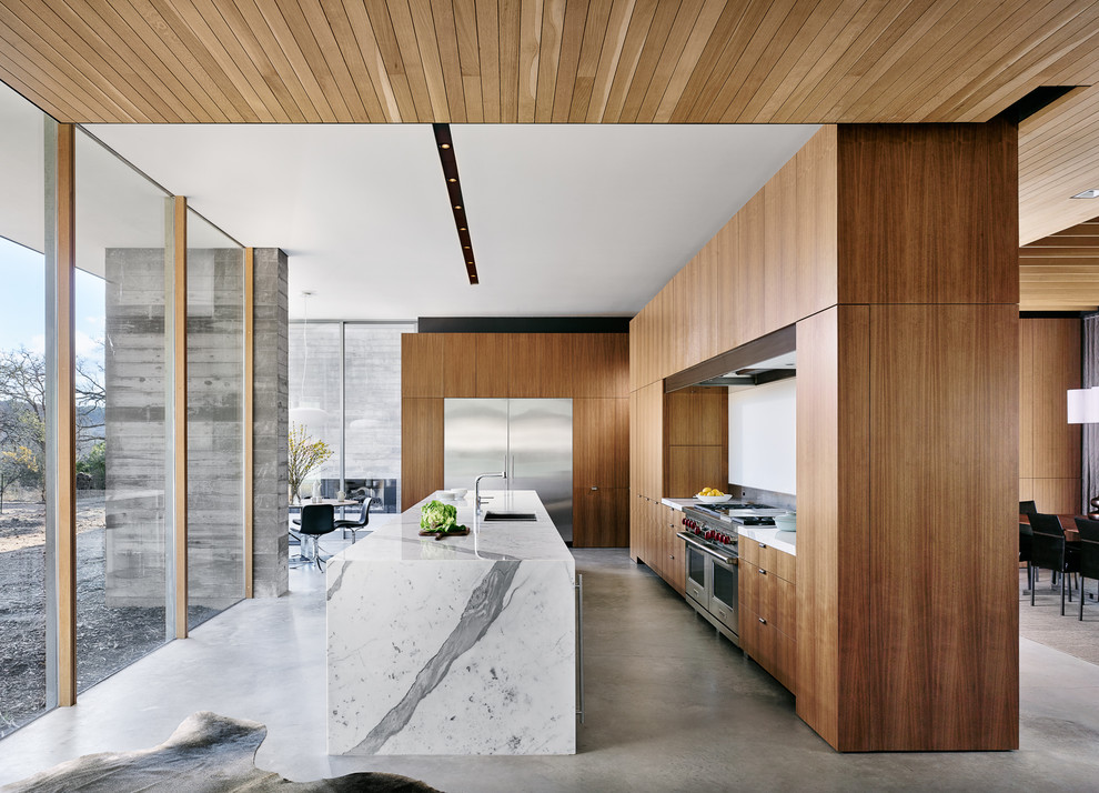 A Marble Kitchen Island