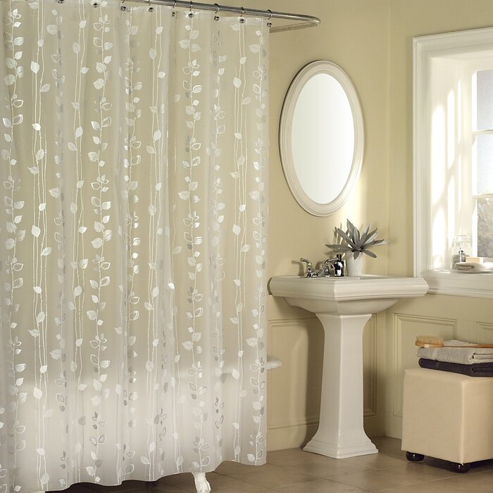 shower curtain A Shimmering Floral Curtain