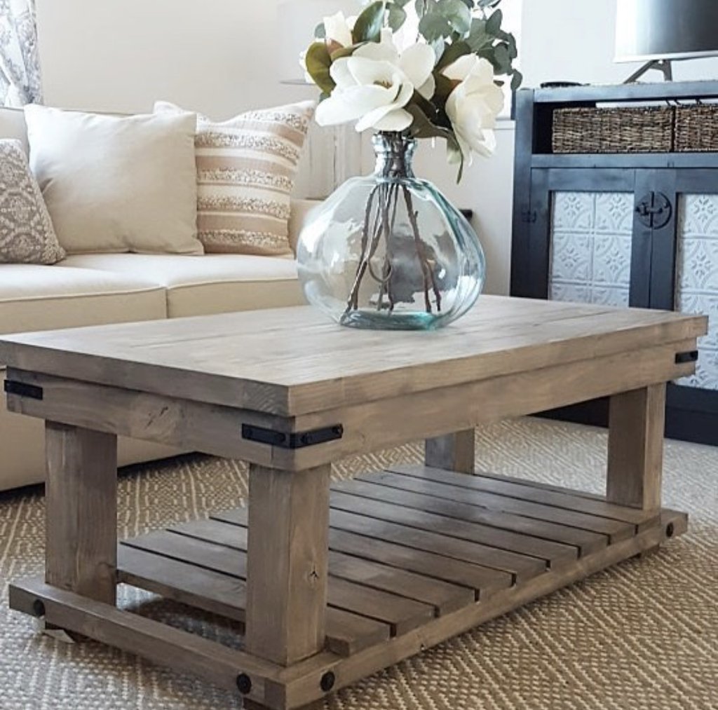 A Thick Wood DIY Coffee Table