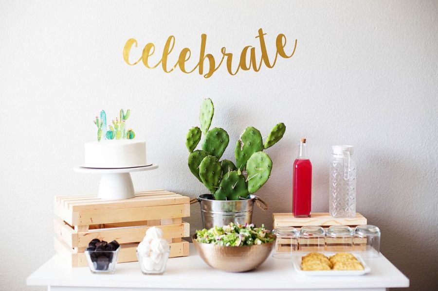 A cactus-themed celebration