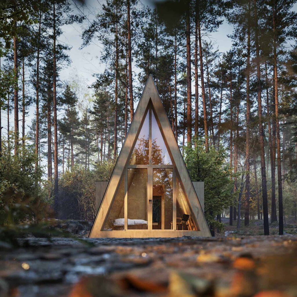 A frame modern tiny cabin 1024x1024