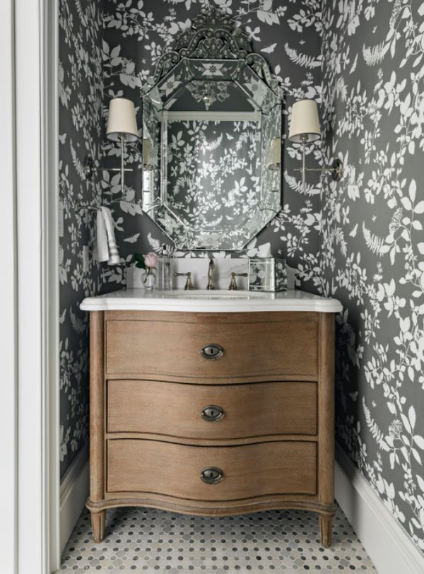 A perfect fit for a small powder room