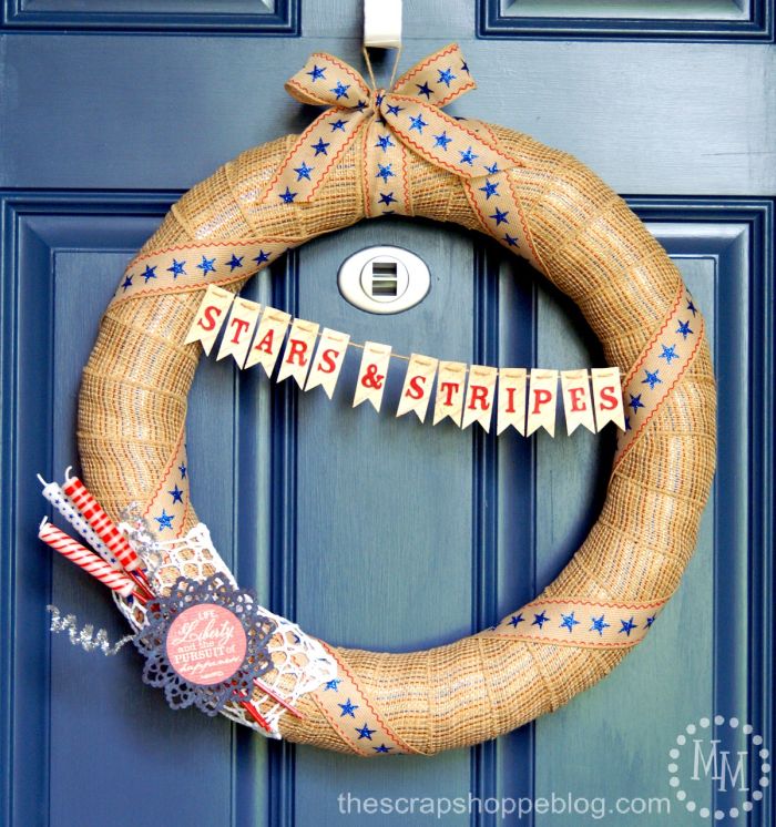 A simple yet complex 4th of July wreath