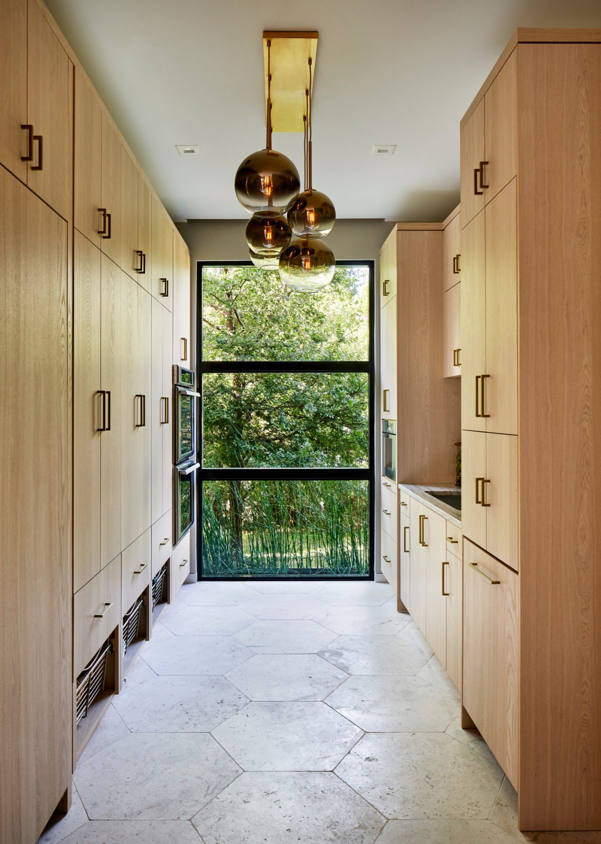 A wall of cabinets