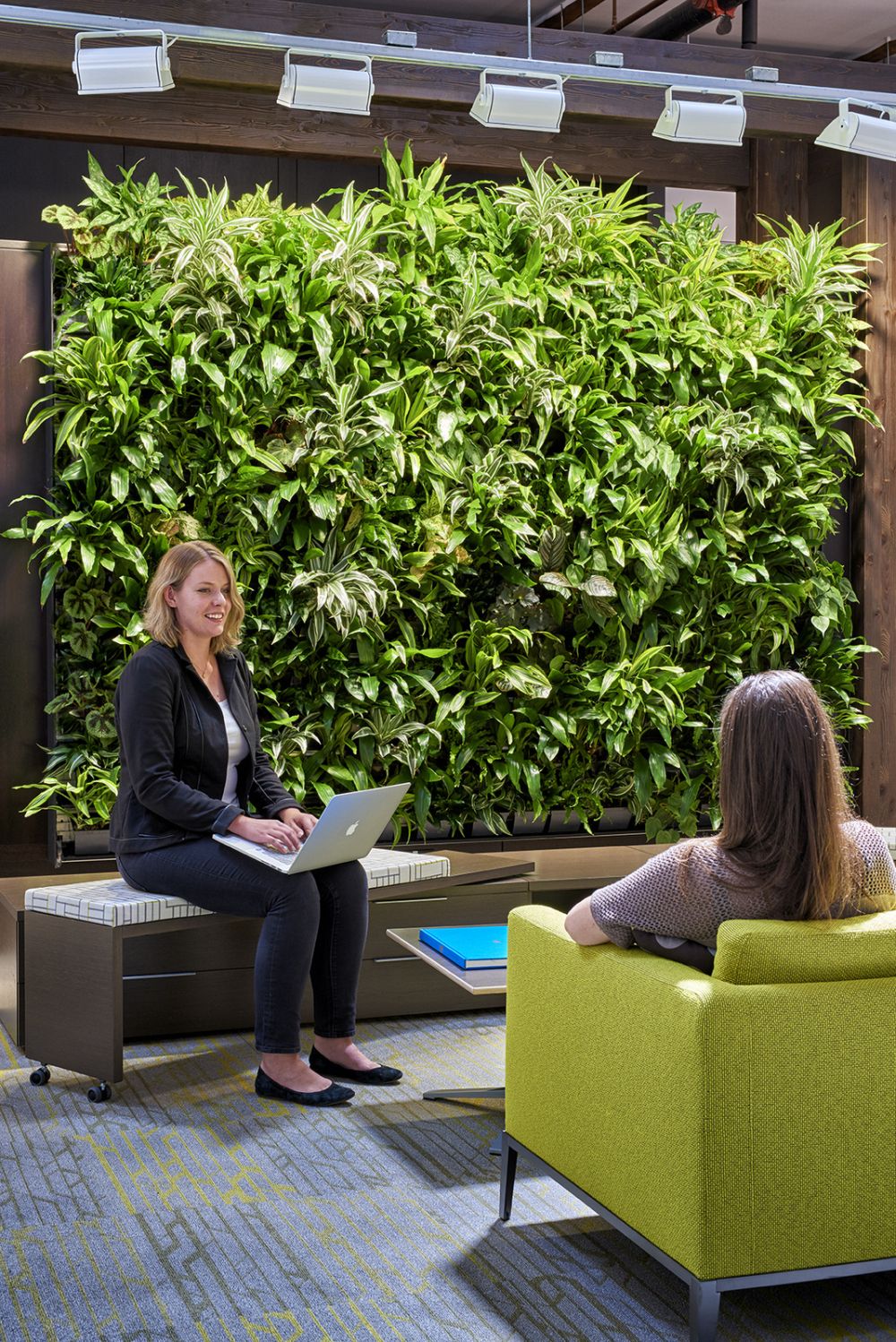 API Design Offices – Mountain View interview area with green walls