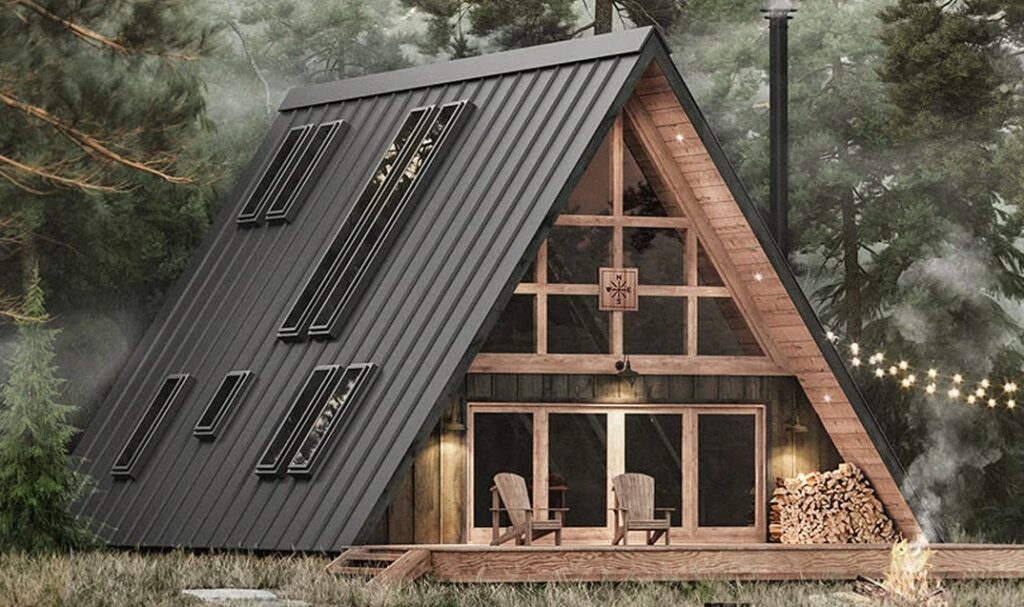 AYFRAYM is an affordable A frame cabin in a box concept 1024x607