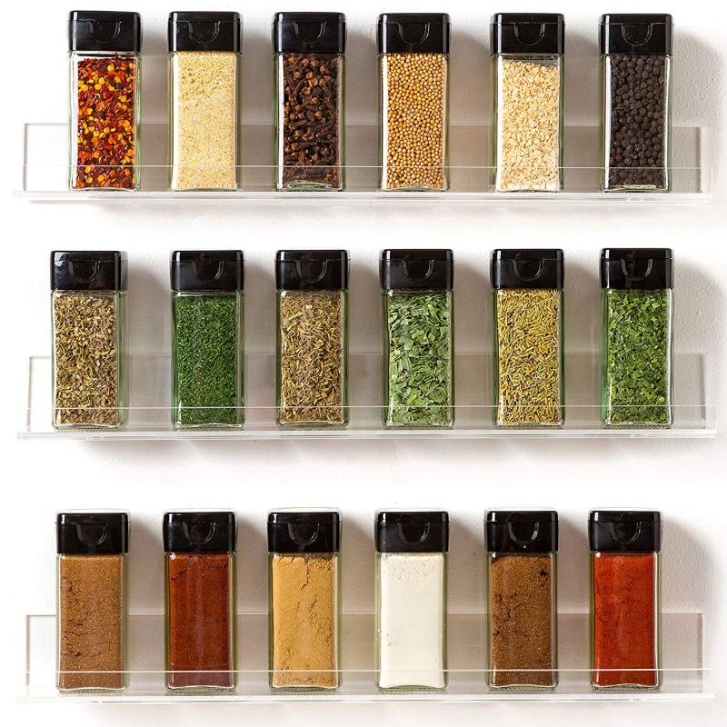 Slide Out Double Spice Rack Upper Cabinet Organizer