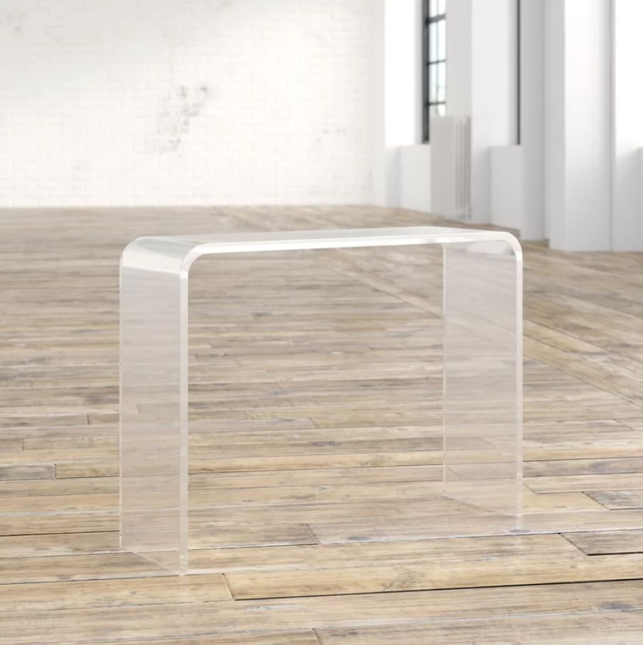 Acrylic waterfall console table