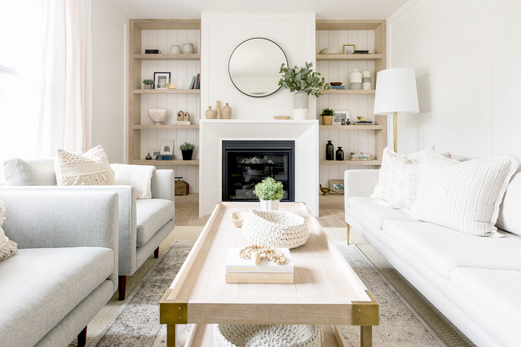  Shiplap Accents in Open Shelving