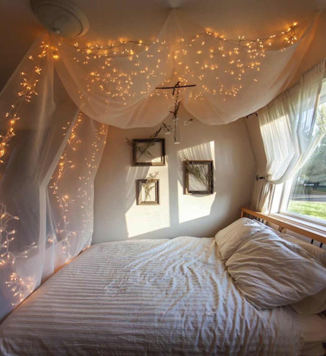 Add String Lights for a Magical Canopy