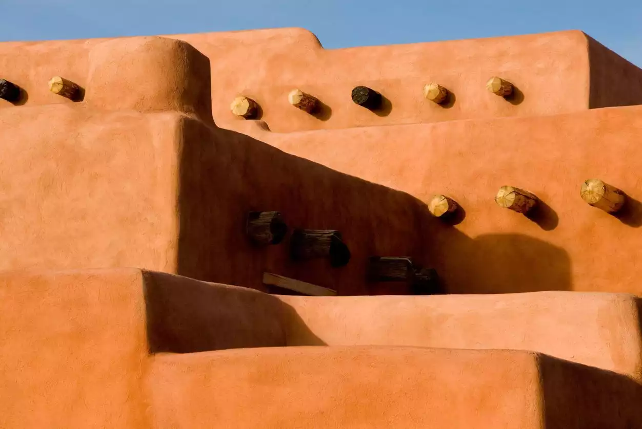 Adobe Revival architecture, also known as Pueblo-style homes,