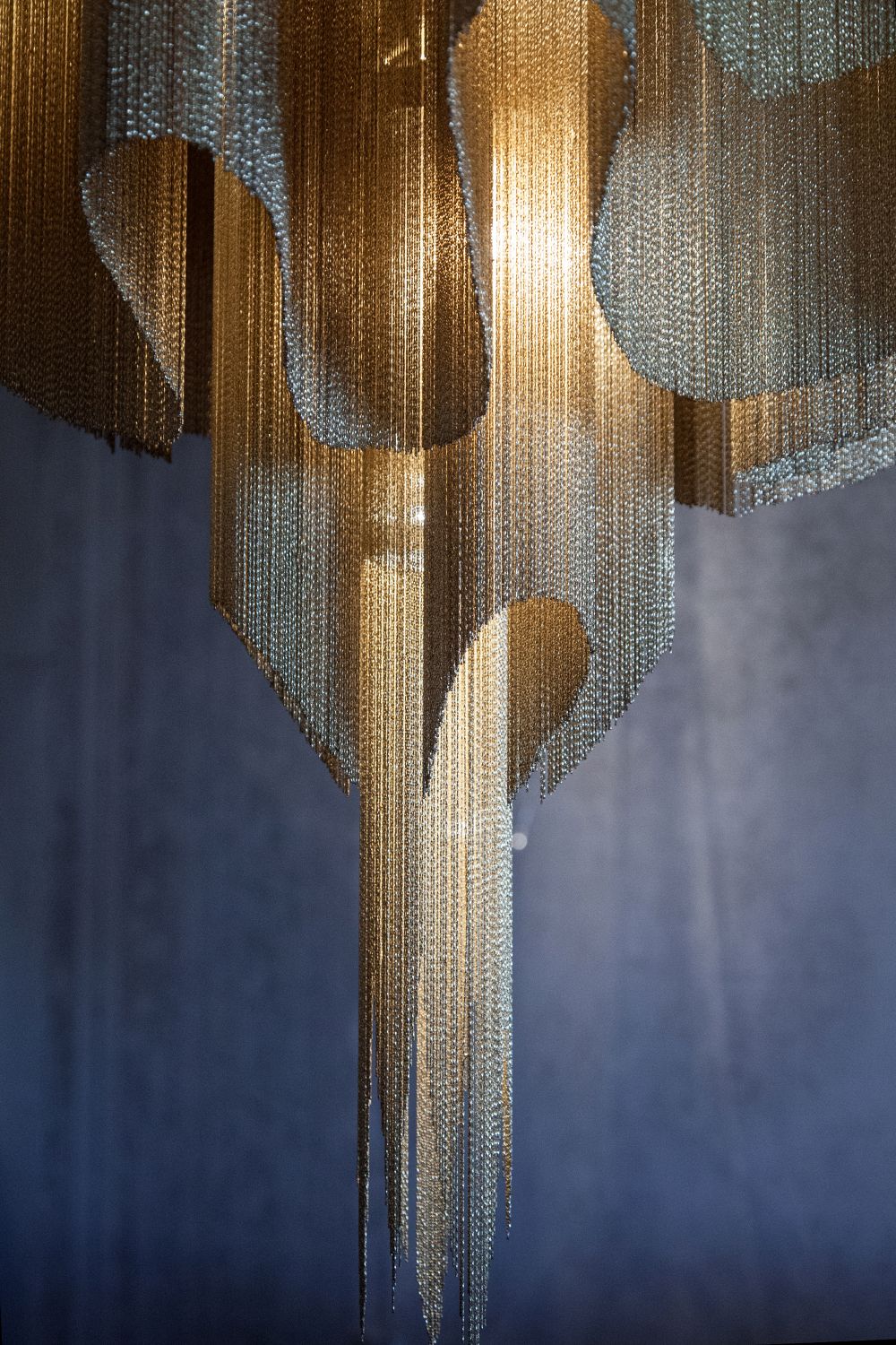 Amazing Stream suspension gold limited edition chandelier from Passerini London