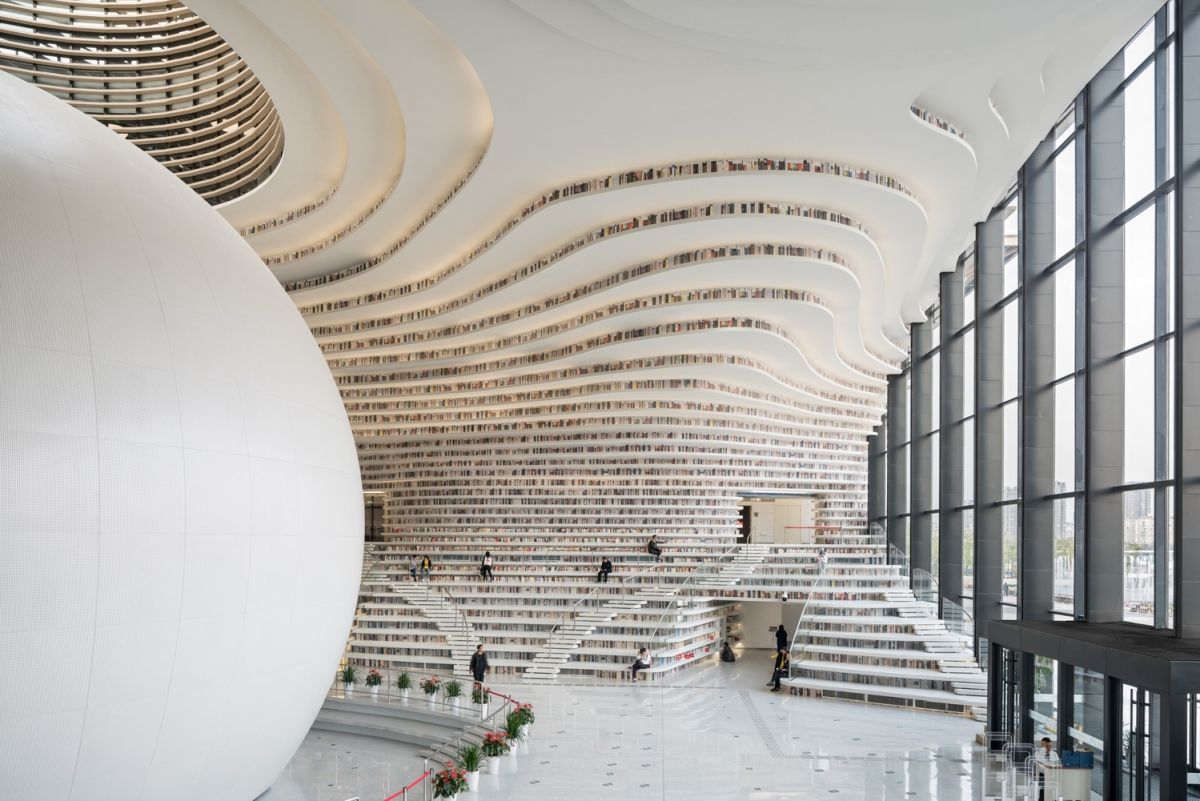 Amazing Tianjin Binhai Library Design