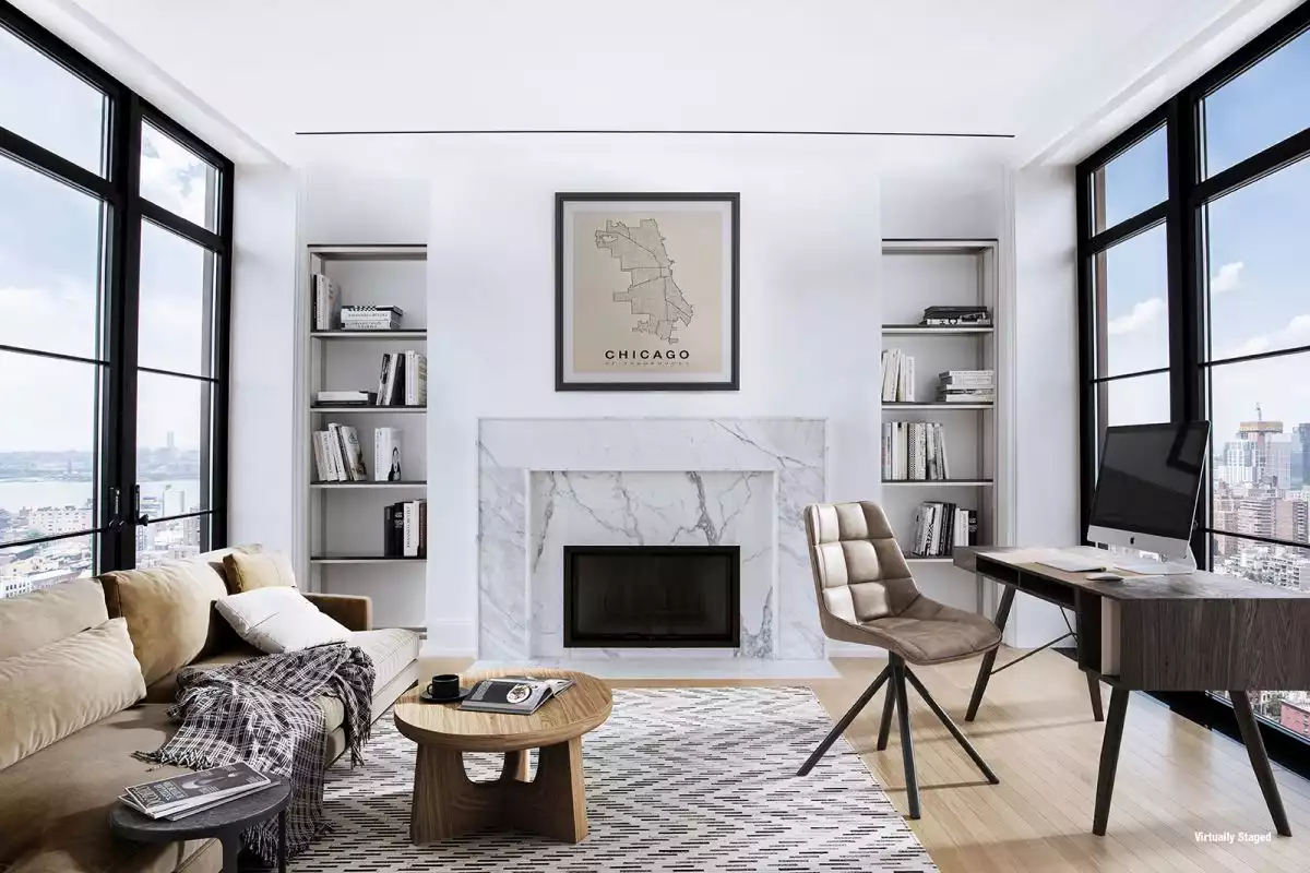 Amazing expensive 212 West 18th St PENTHOUSE1, New York apartment - fireplace