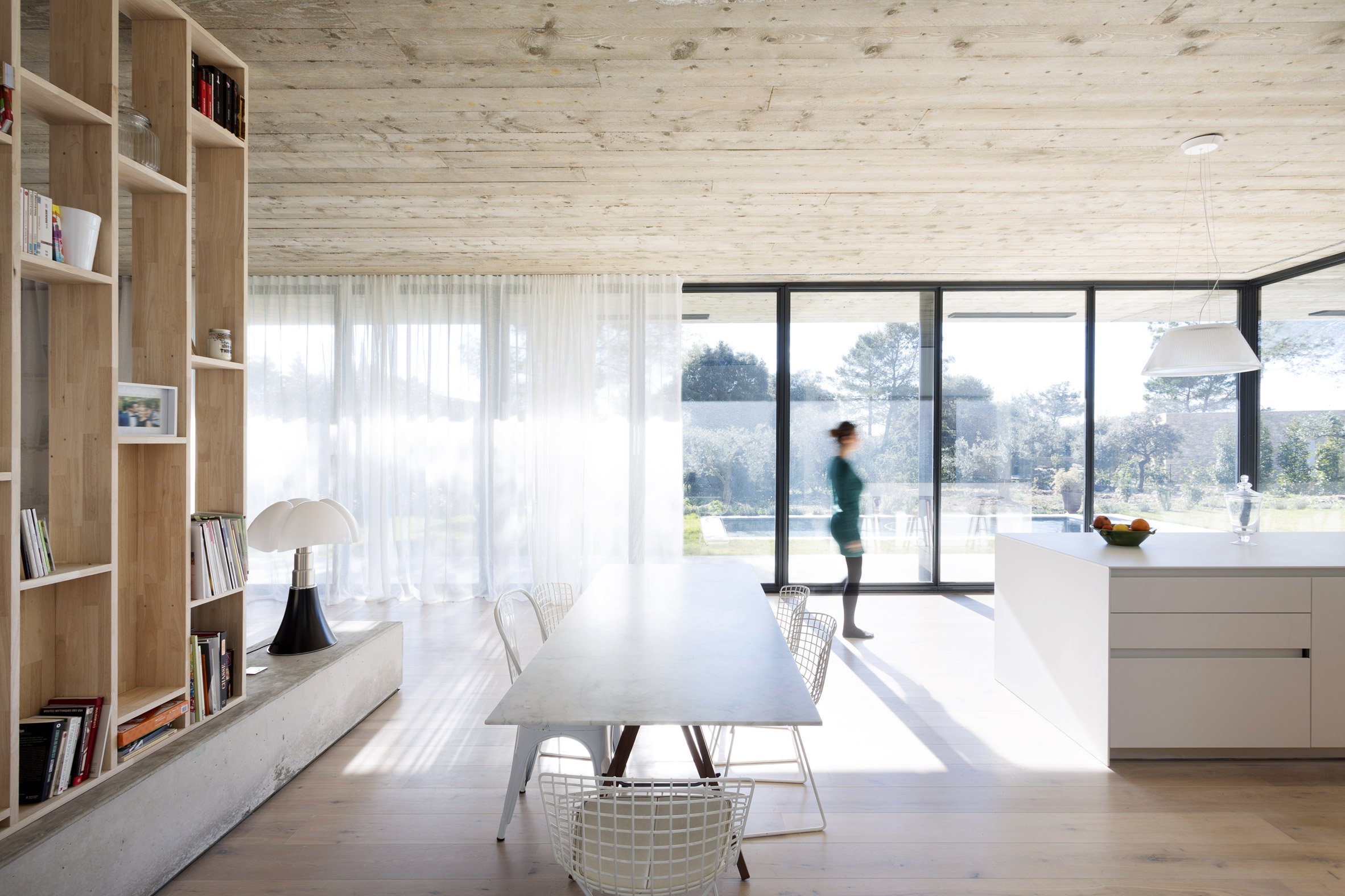 concrete and wood house in Southern France