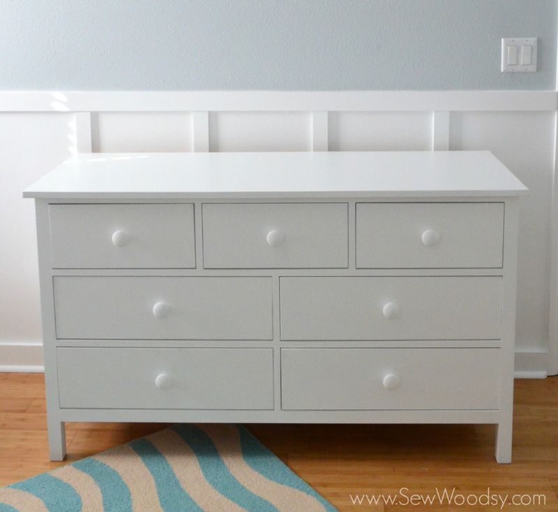 An extra wide dresser for the nursery
