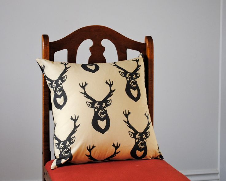 Antlers throw pillow