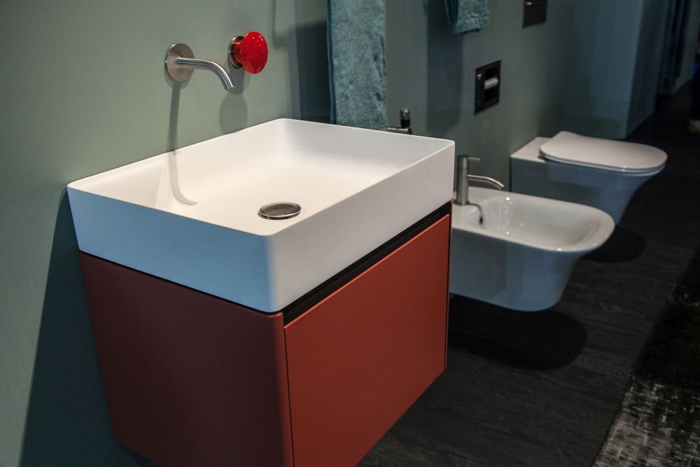 Floating vanities are ideal for smaller bathrooms.