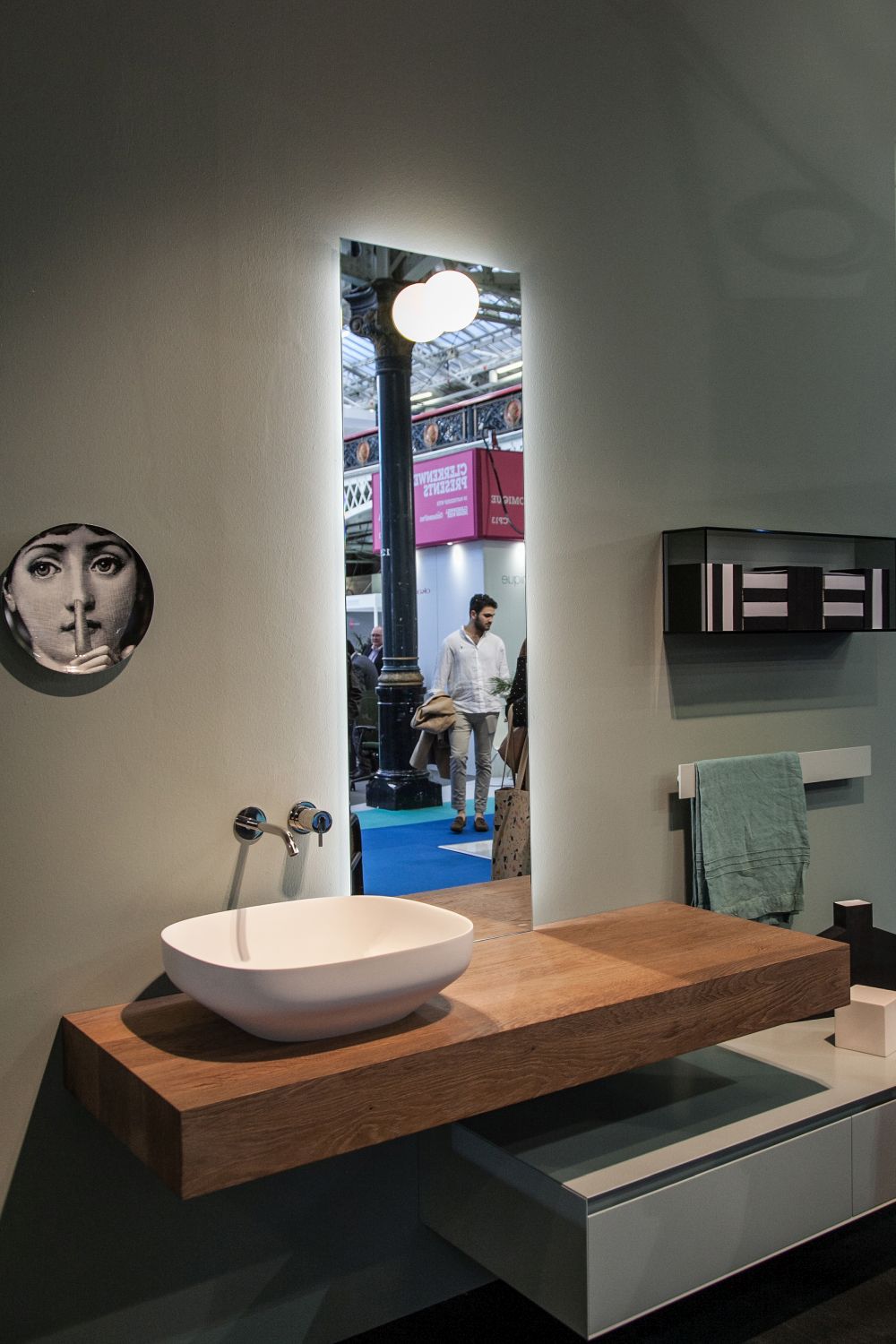 Mixed finishes make for a more interesting space.