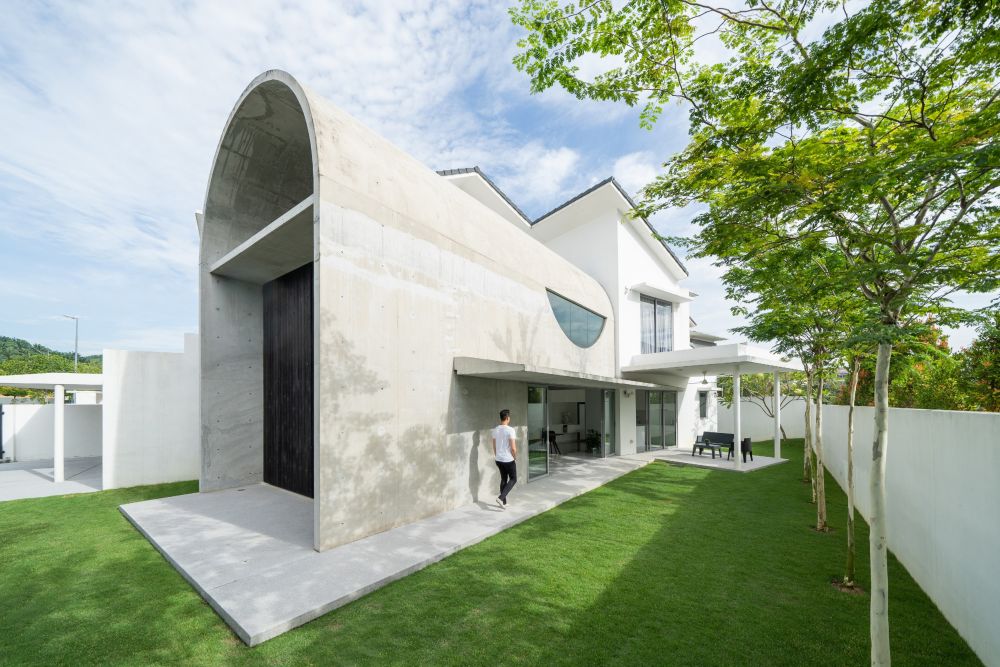 Arched Suburban House