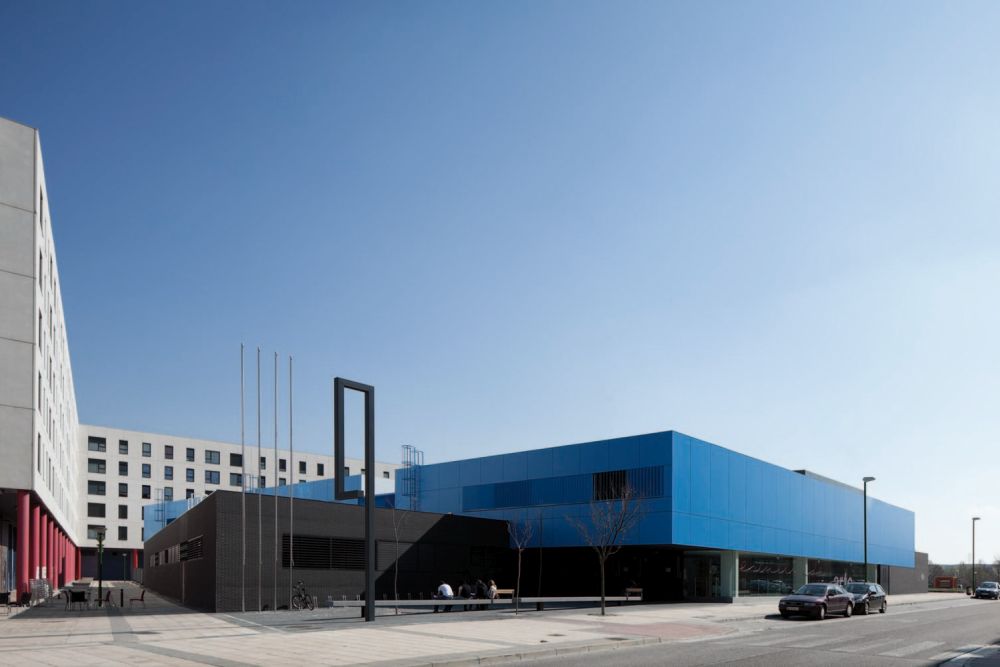 Architecture Blue Art School in Burgos Spain