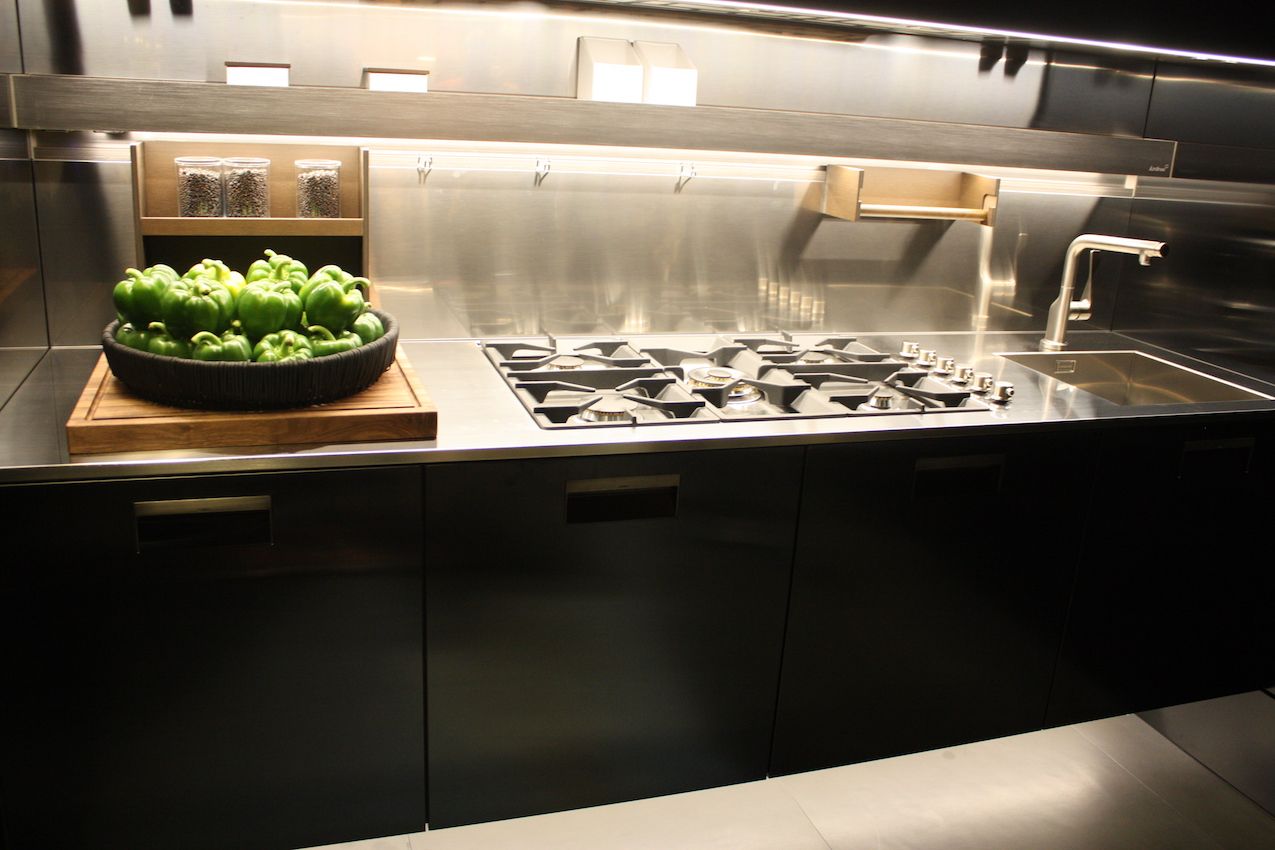 Arclinea stainless steel countertop