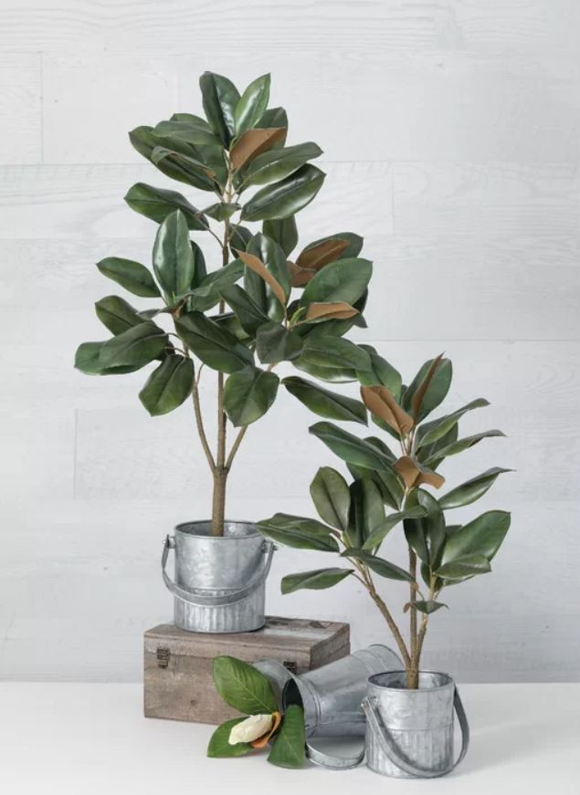 Artificial planter magnolias