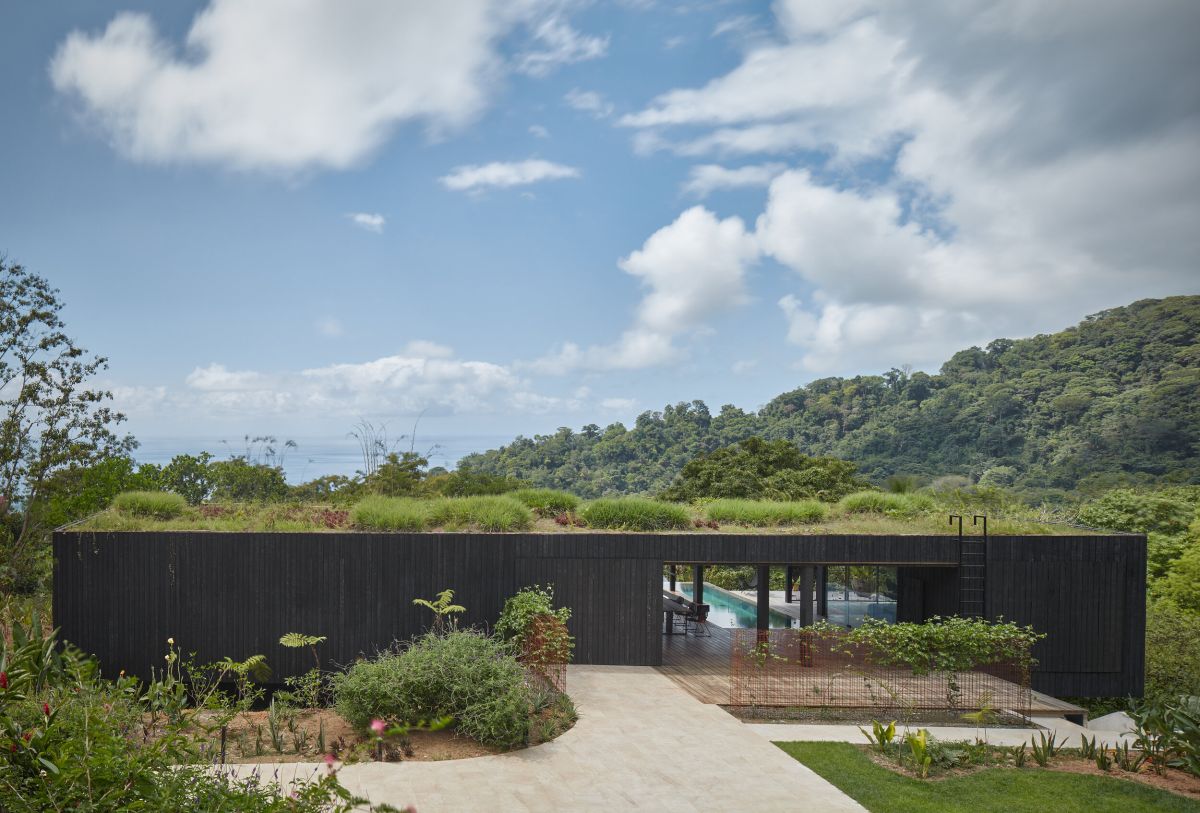 Atelier Costa Rica house with Green Roof by Formafatal flat roof