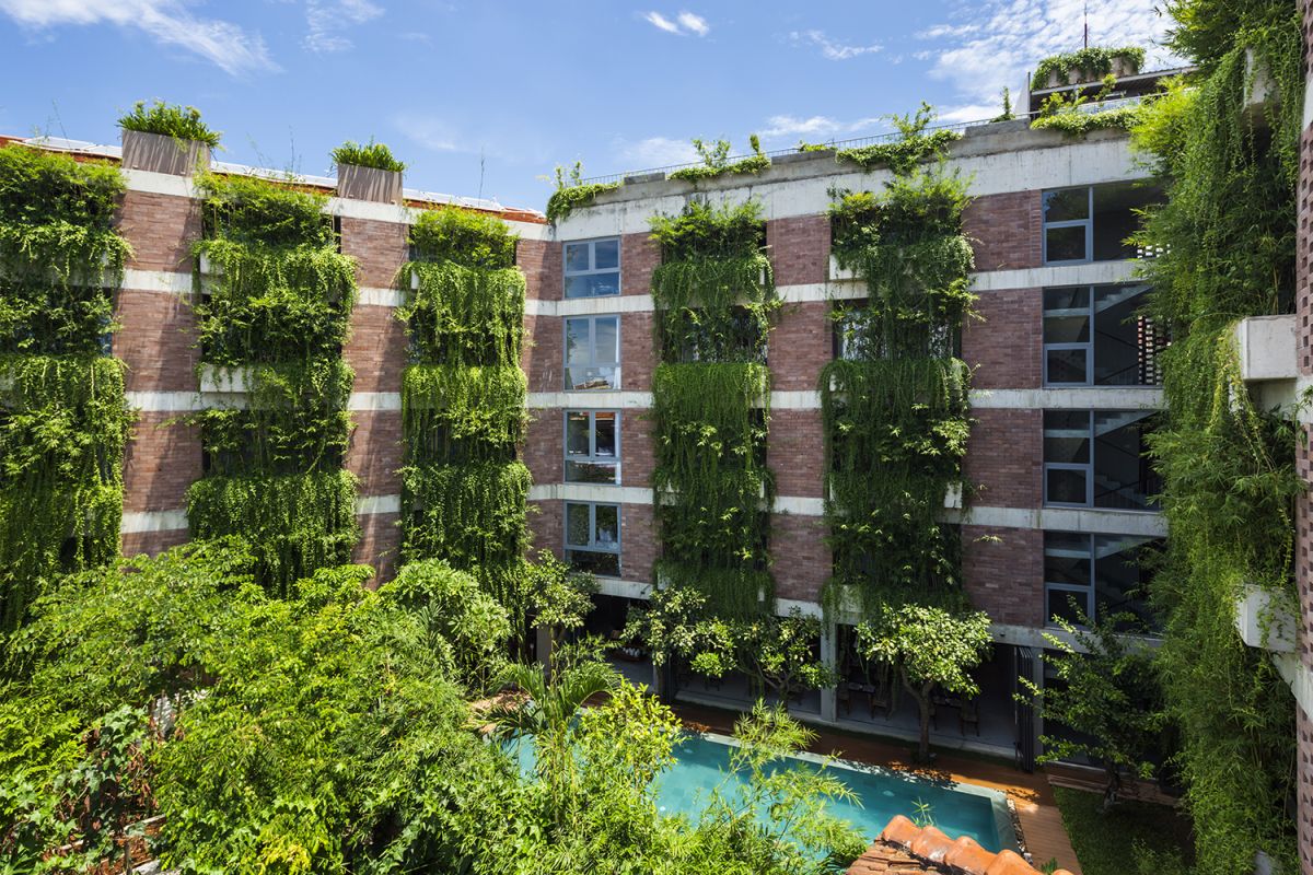 Atlas Hotel Hoian courtyard by Vo Trong Nghia Architects