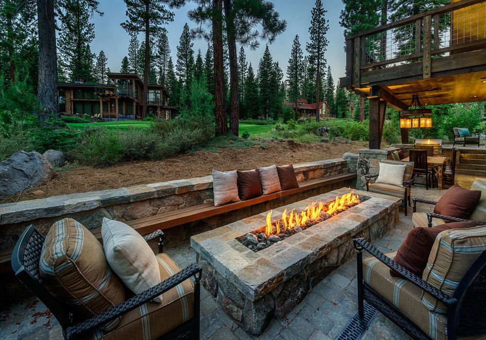 Austin Cabin Walton Architecture outdoor fireplace