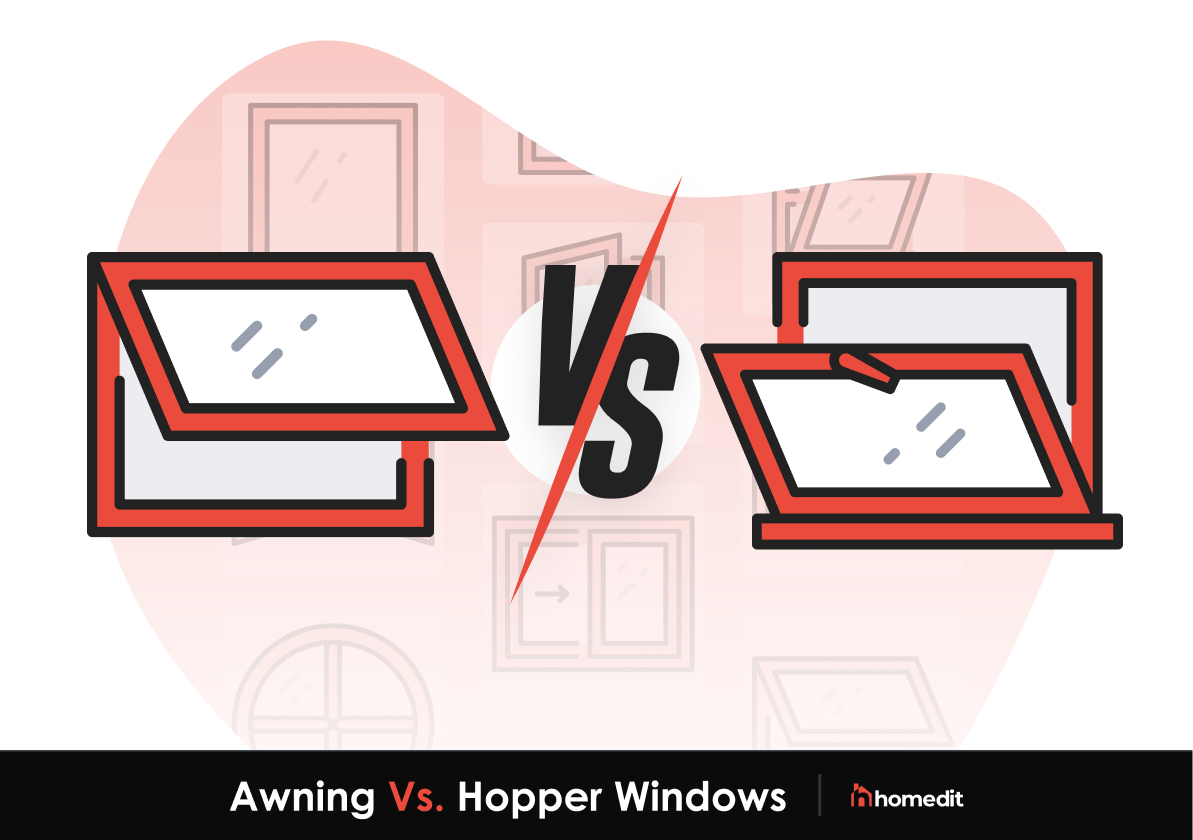 Awning and Hopper Window