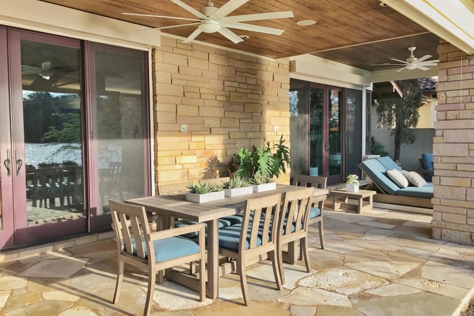 Back porch dining area