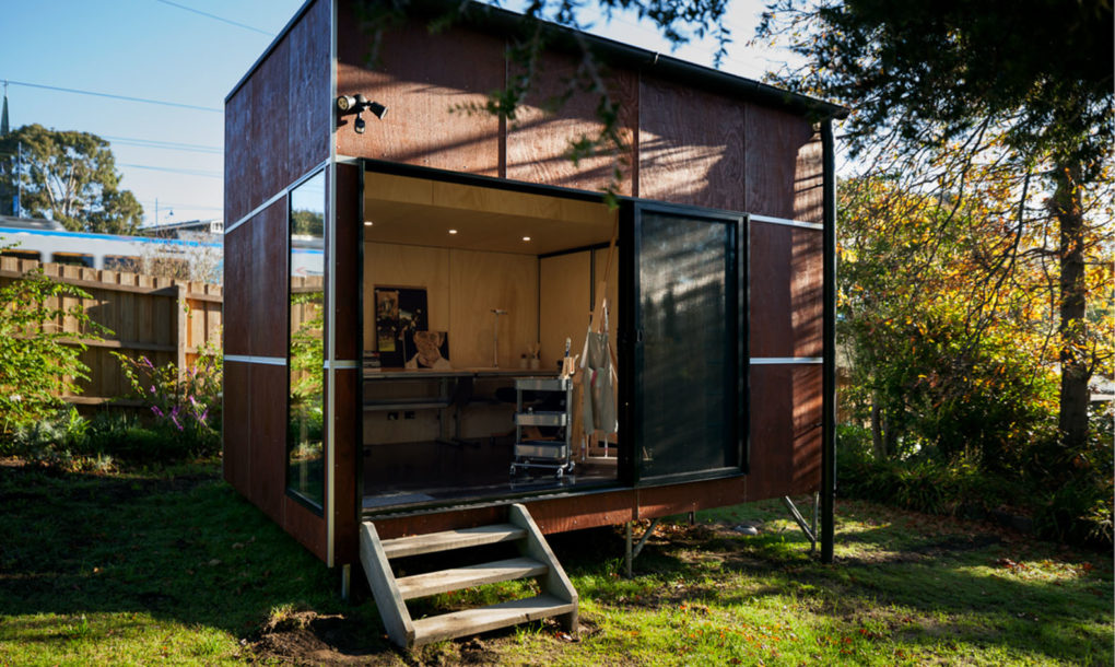 Backyard Room pops up watering steel facade