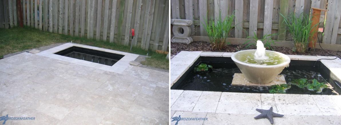 Backyard modern water Feature