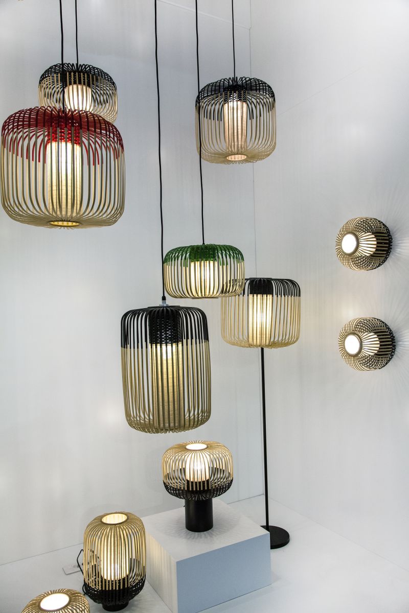 Bamboo hanging pendant lamps