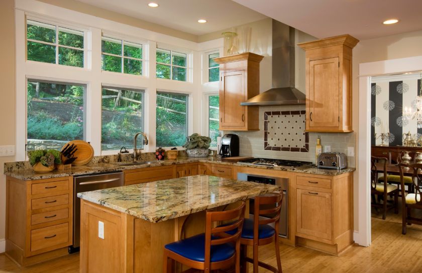 Bamboo kitchen floor design