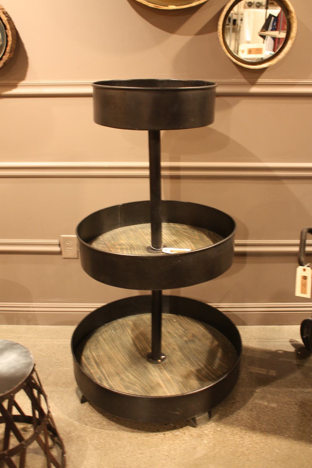 Bar cart round industrial design