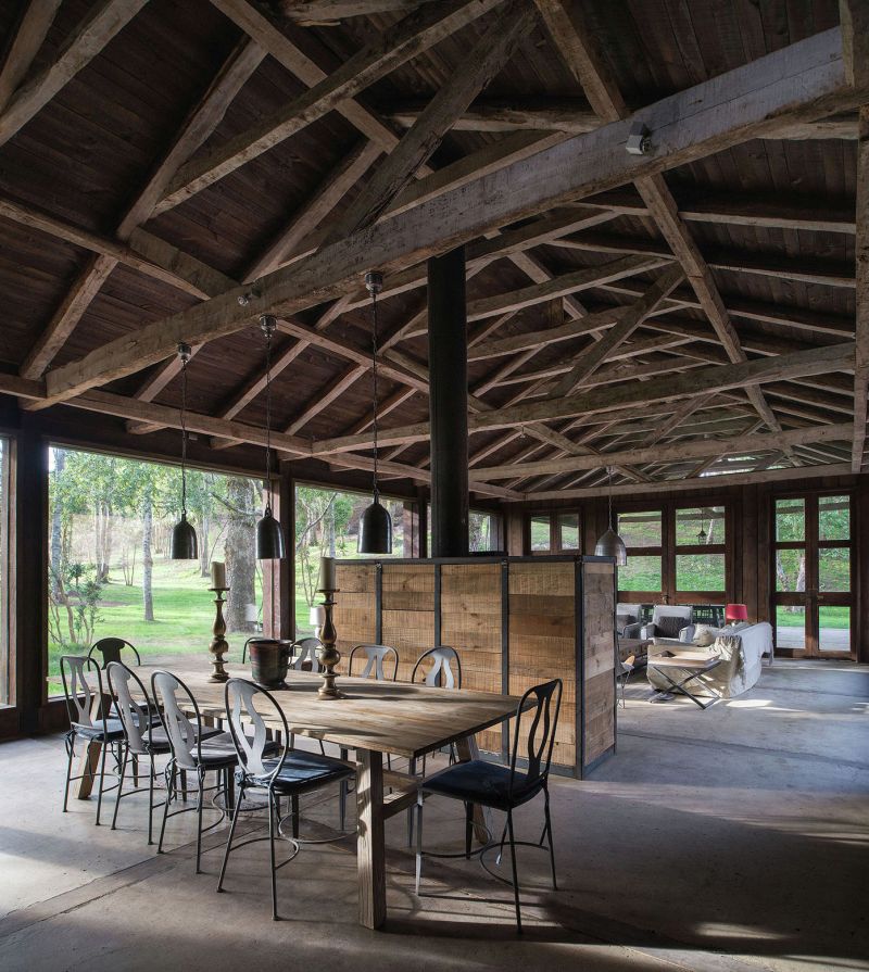 Barn House at Lake Ranco Interior