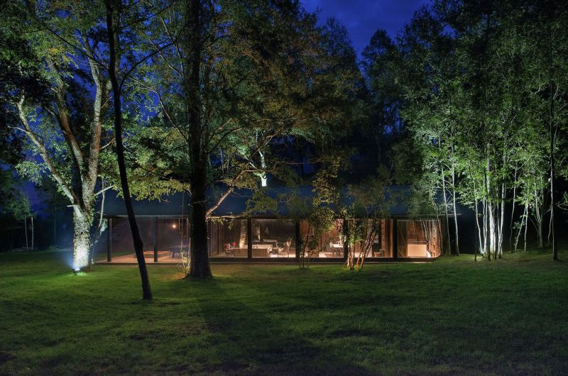 Barn House at Lake Ranco Night View