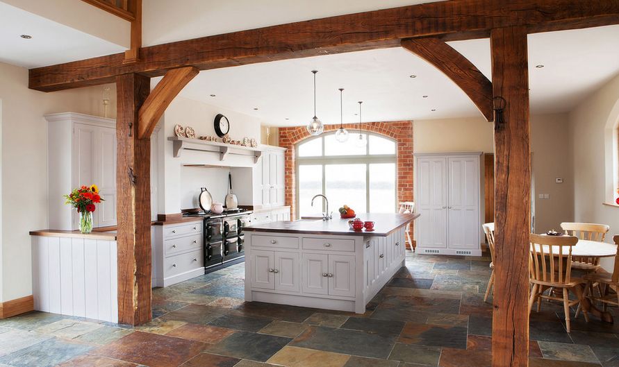 Barn conversion kitchen floor